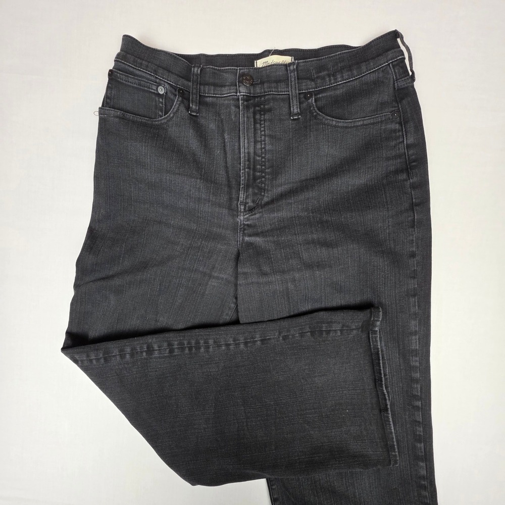 Madewell The Perfect Vintage Wide-Leg Jean Women 31 Black High Rise StretchDenim